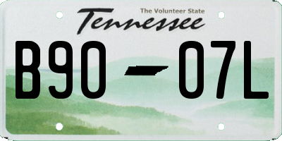 TN license plate B9007L