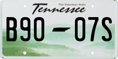 TN license plate B9007S