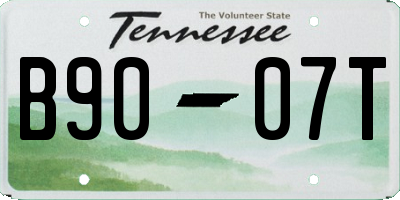 TN license plate B9007T