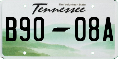 TN license plate B9008A