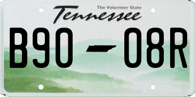 TN license plate B9008R