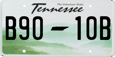 TN license plate B9010B