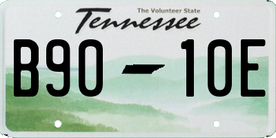 TN license plate B9010E