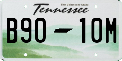 TN license plate B9010M