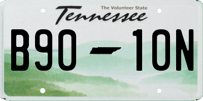 TN license plate B9010N