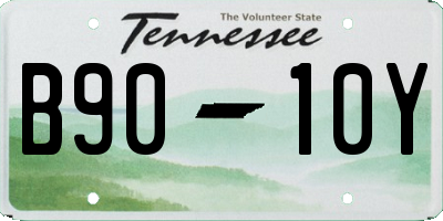 TN license plate B9010Y