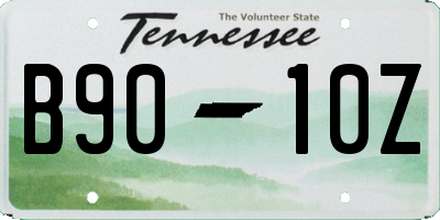 TN license plate B9010Z
