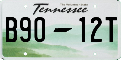 TN license plate B9012T