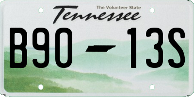 TN license plate B9013S