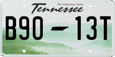 TN license plate B9013T