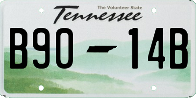 TN license plate B9014B