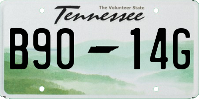 TN license plate B9014G