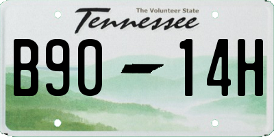 TN license plate B9014H