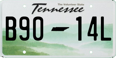 TN license plate B9014L