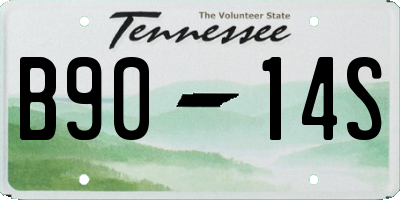 TN license plate B9014S