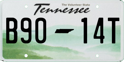 TN license plate B9014T