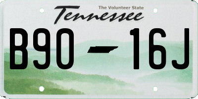 TN license plate B9016J