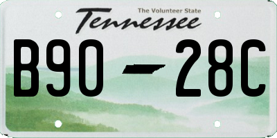 TN license plate B9028C