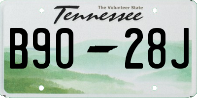 TN license plate B9028J