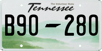 TN license plate B9028O