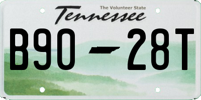 TN license plate B9028T