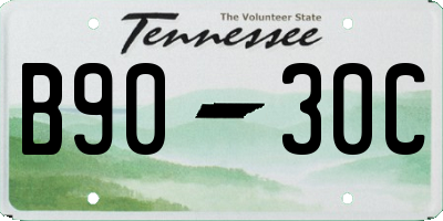 TN license plate B9030C
