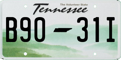 TN license plate B9031I