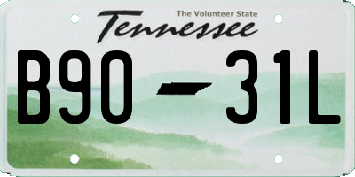 TN license plate B9031L