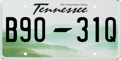TN license plate B9031Q