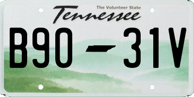 TN license plate B9031V