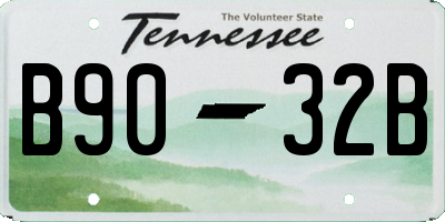 TN license plate B9032B