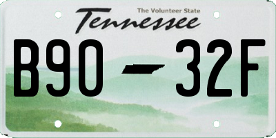 TN license plate B9032F