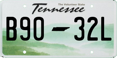 TN license plate B9032L