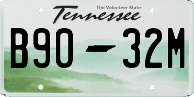 TN license plate B9032M