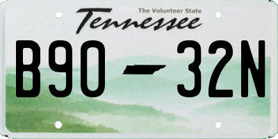 TN license plate B9032N