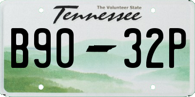 TN license plate B9032P