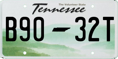 TN license plate B9032T