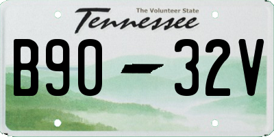 TN license plate B9032V