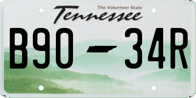 TN license plate B9034R