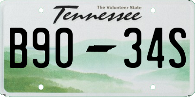TN license plate B9034S
