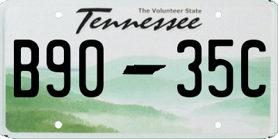 TN license plate B9035C