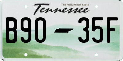 TN license plate B9035F