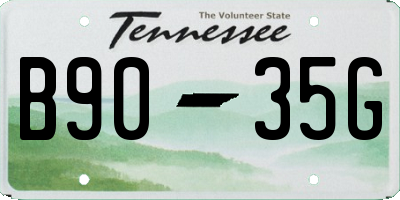 TN license plate B9035G