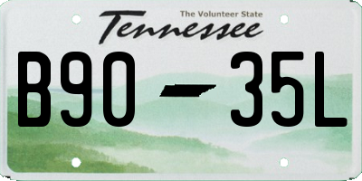 TN license plate B9035L