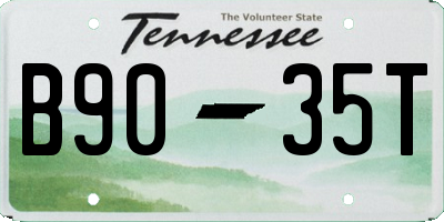 TN license plate B9035T