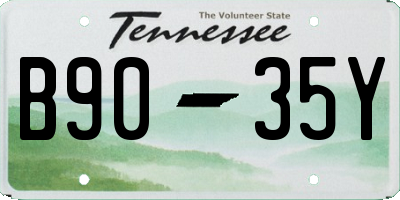 TN license plate B9035Y