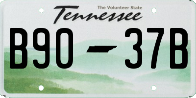 TN license plate B9037B