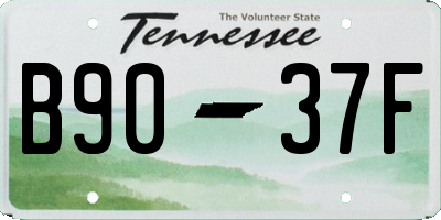 TN license plate B9037F