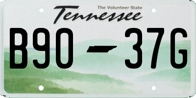 TN license plate B9037G