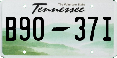 TN license plate B9037I